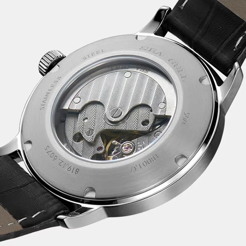 The Executive Leather Watch – Mechanical Timepiece by Seagull