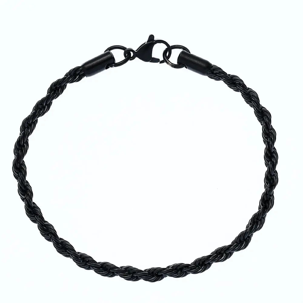 Golden, Black & Silver Chain Bracelet Stainless Steel | Timeless Elegance