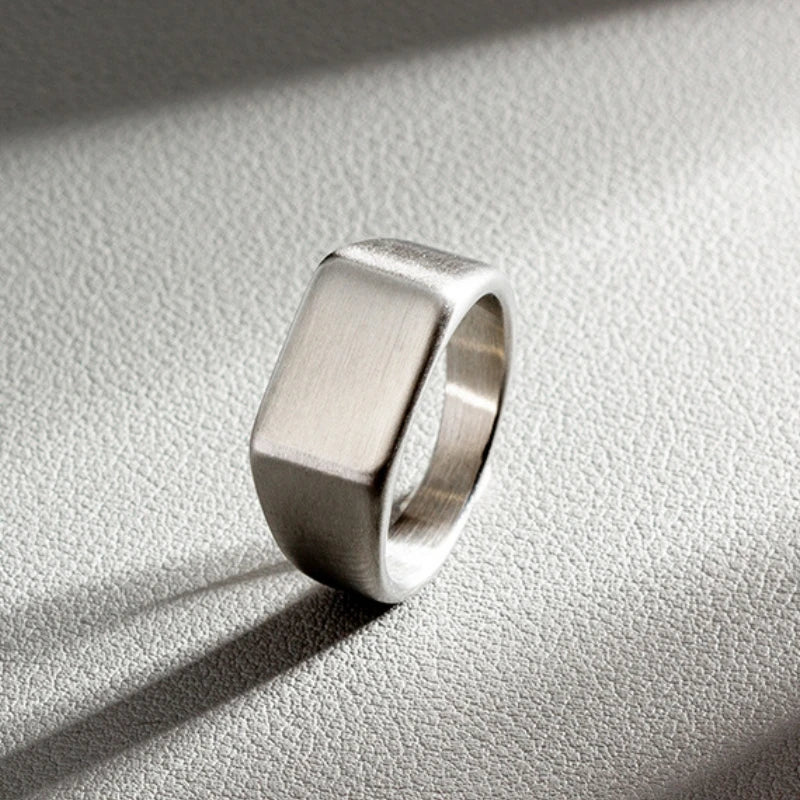 The Executive Band – Stainless Steel Rectangular Ring
