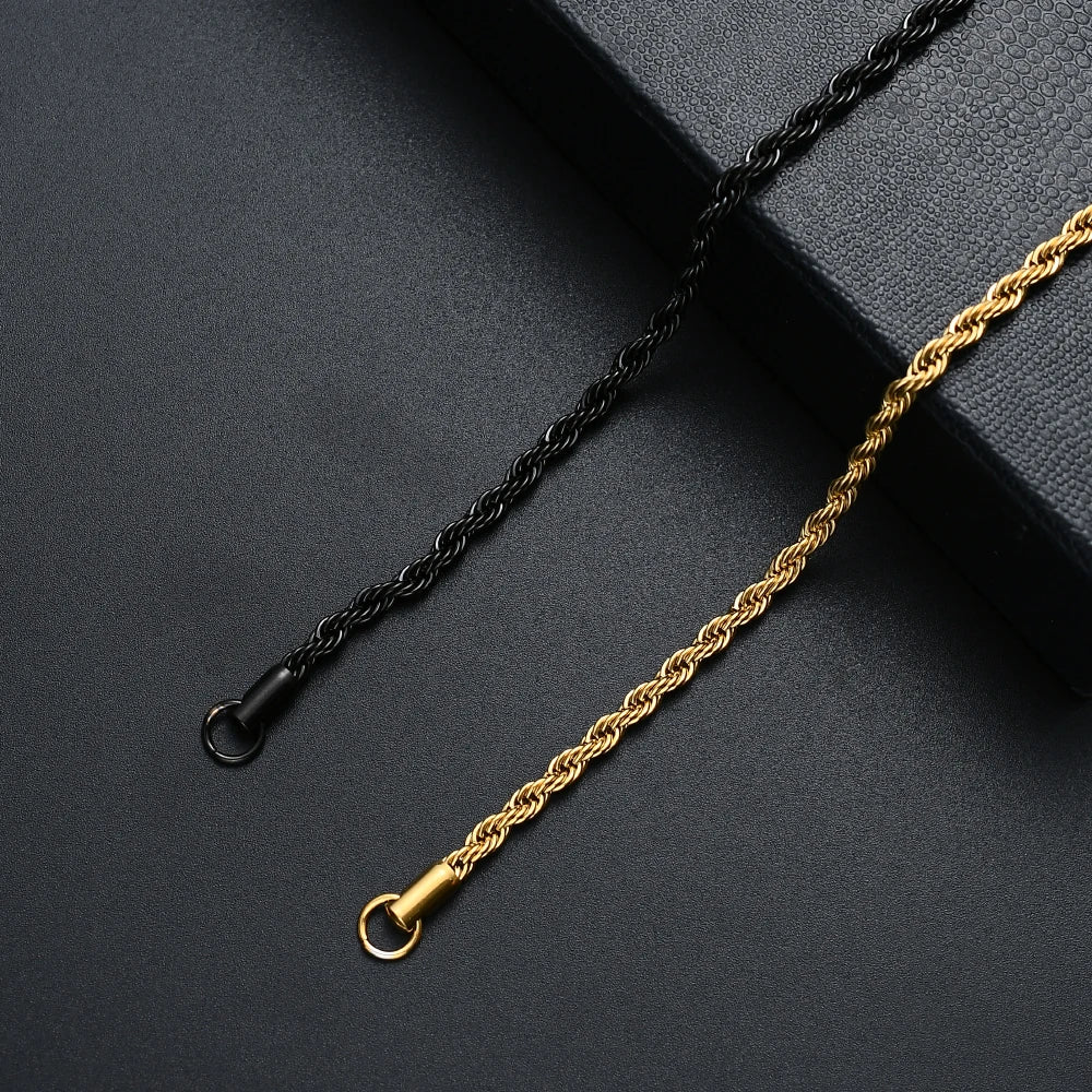 Golden, Black & Silver Chain Bracelet Stainless Steel | Timeless Elegance
