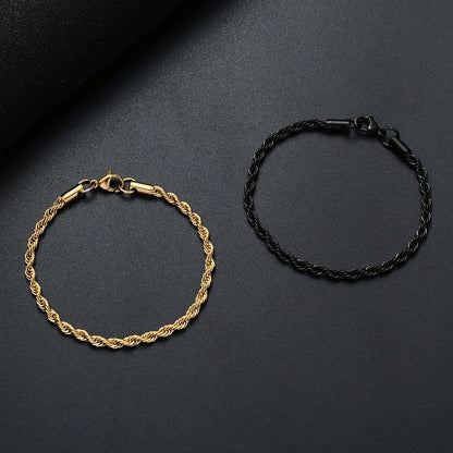 Golden, Black & Silver Chain Bracelet Stainless Steel | Timeless Elegance