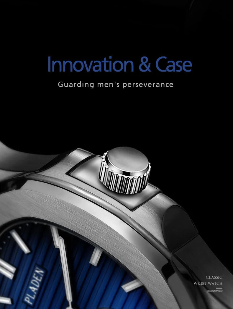 The Prestige Quartz Watch – PLADEN Stainless Steel Timepiece