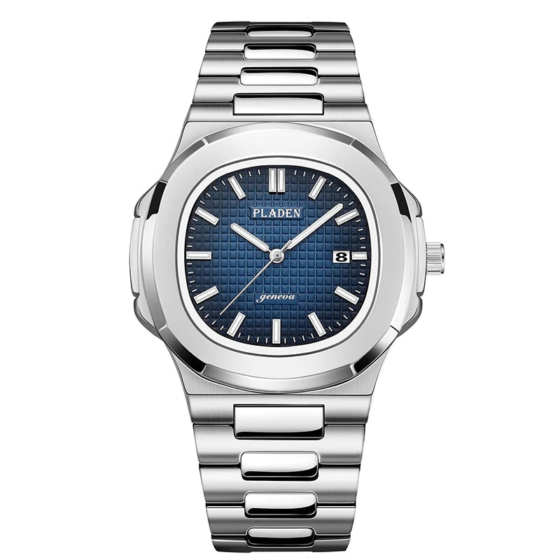 The Prestige Quartz Watch – PLADEN Stainless Steel Timepiece