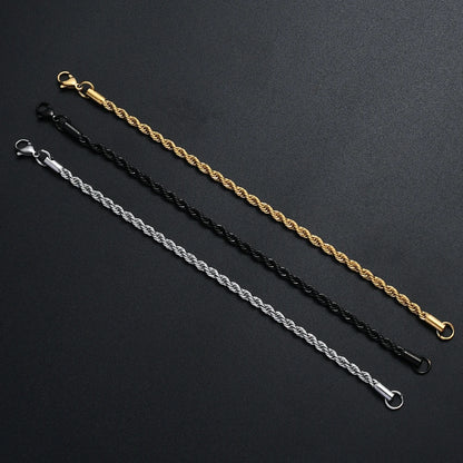 Golden, Black & Silver Chain Bracelet Stainless Steel | Timeless Elegance