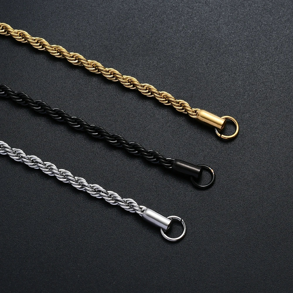 Golden, Black & Silver Chain Bracelet Stainless Steel | Timeless Elegance