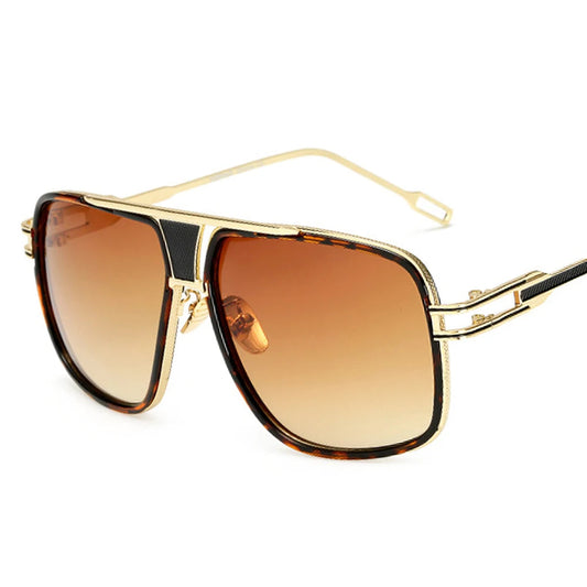 The Monarch – 18K Gold-Plated Square Frame Shades