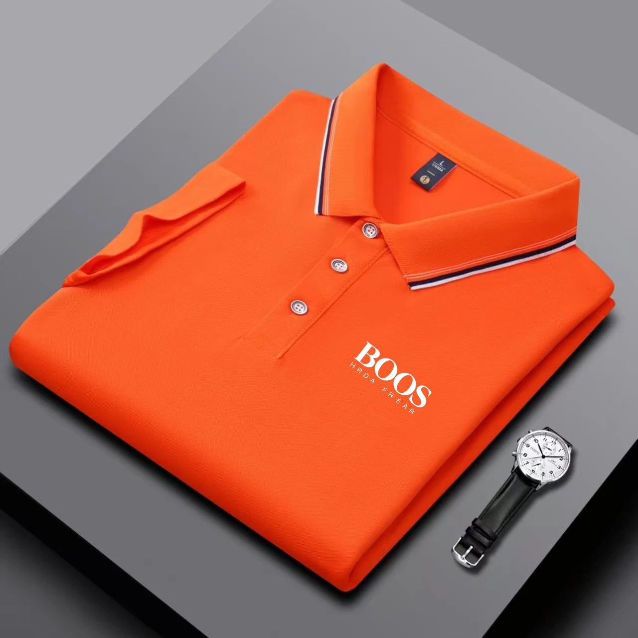 Men's Embroidered Business Casual Polo – Breathable & Versatile Short Sleeve