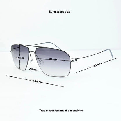 The Skyline – Ultralight Titanium Square Shades
