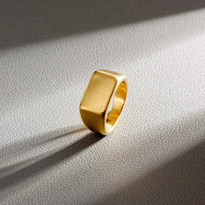 The Executive Band – Stainless Steel Rectangular Ring
