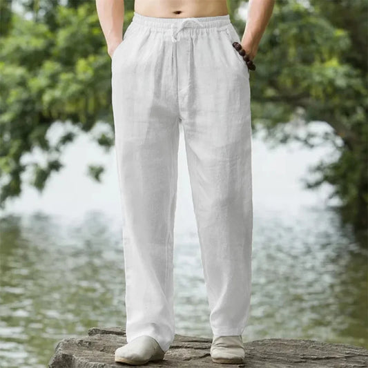 The Casual Men's  Amalfi Cotton-Linen Summer Long Trouser