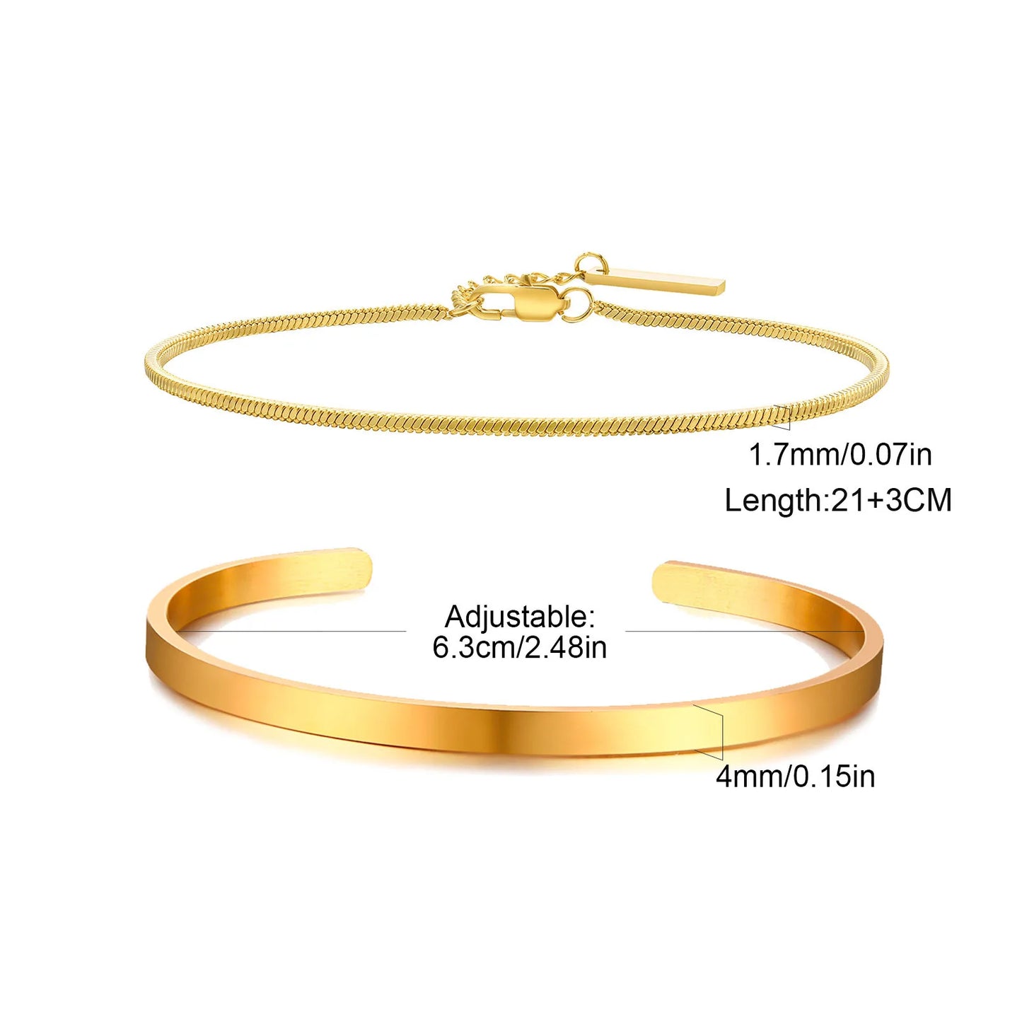 The Modern Heritage Cuff – Chain Link Bracelet Duo for Men