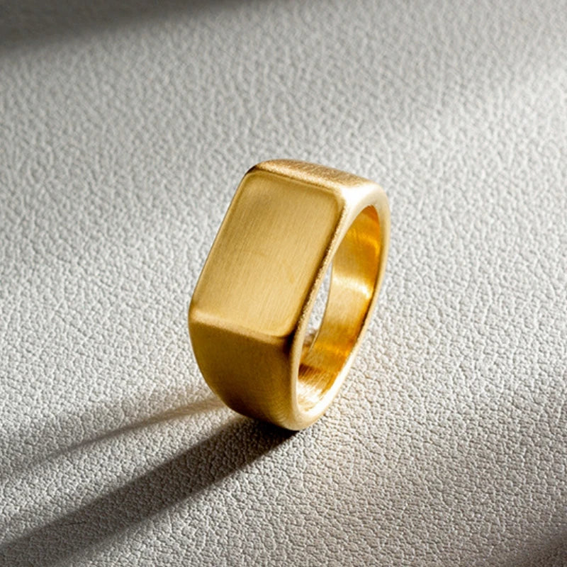 The Executive Band – Stainless Steel Rectangular Ring