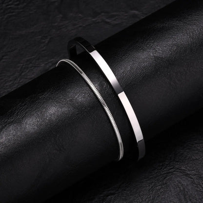 The Modern Heritage Cuff – Chain Link Bracelet Duo for Men