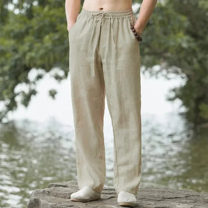 The Casual Men's  Amalfi Cotton-Linen Summer Long Trouser