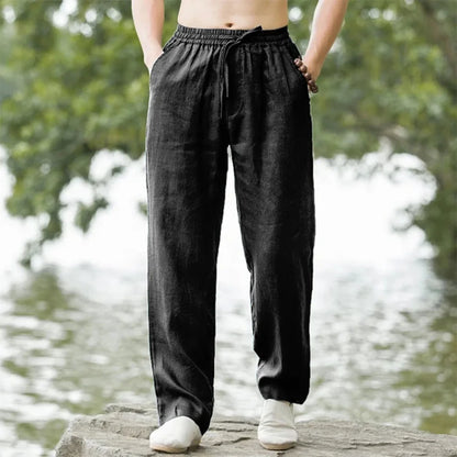 The Casual Men's  Amalfi Cotton-Linen Summer Long Trouser