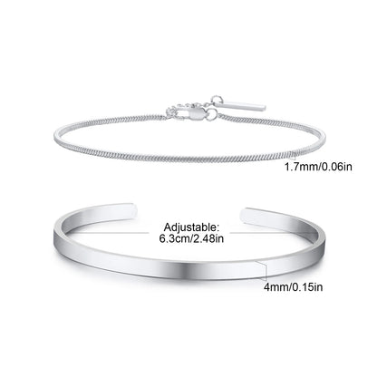 The Modern Heritage Cuff – Chain Link Bracelet Duo for Men