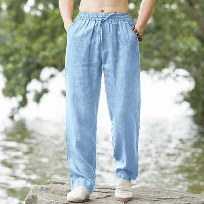 The Casual Men's  Amalfi Cotton-Linen Summer Long Trouser