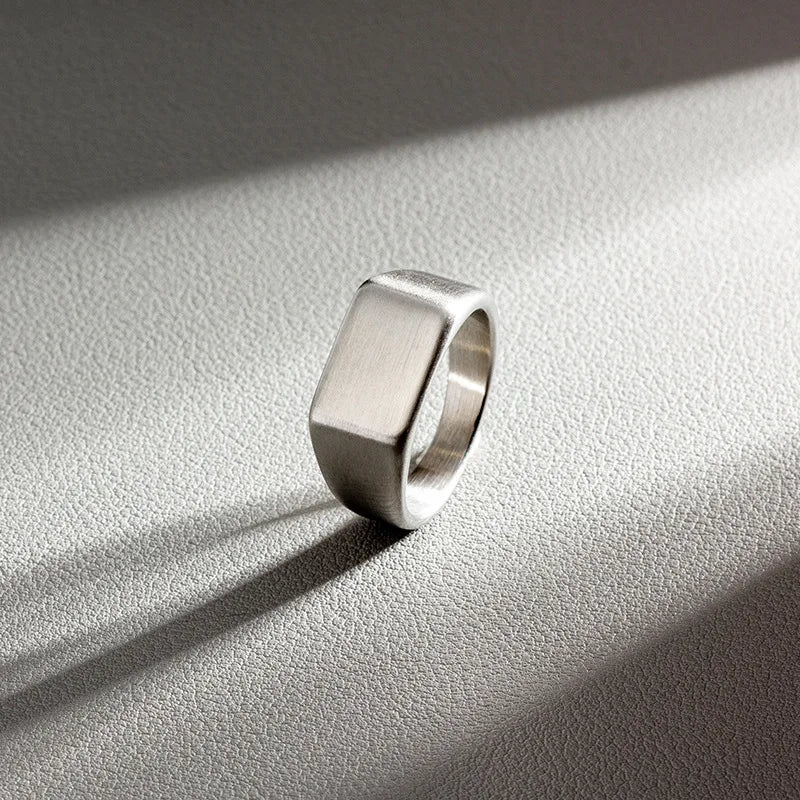 The Executive Band – Stainless Steel Rectangular Ring