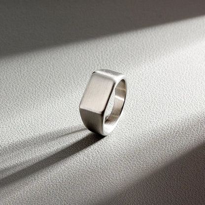 The Executive Band – Stainless Steel Rectangular Ring