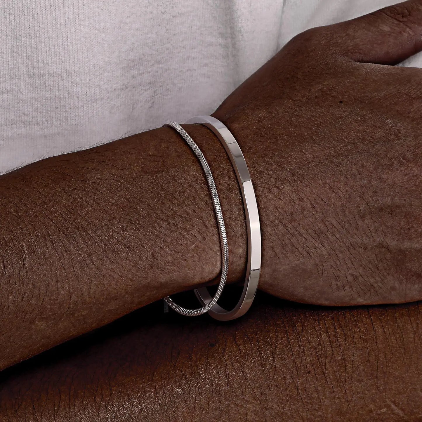 The Modern Heritage Cuff – Chain Link Bracelet Duo for Men