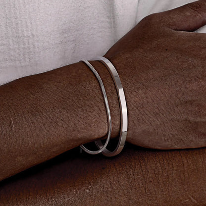 The Modern Heritage Cuff – Chain Link Bracelet Duo for Men