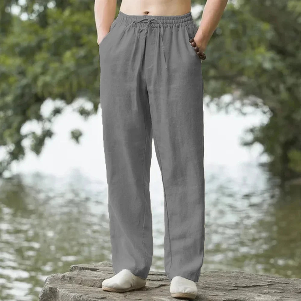The Casual Men's  Amalfi Cotton-Linen Summer Long Trouser