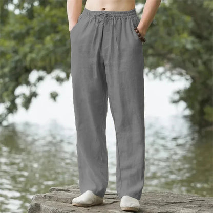 The Casual Men's  Amalfi Cotton-Linen Summer Long Trouser